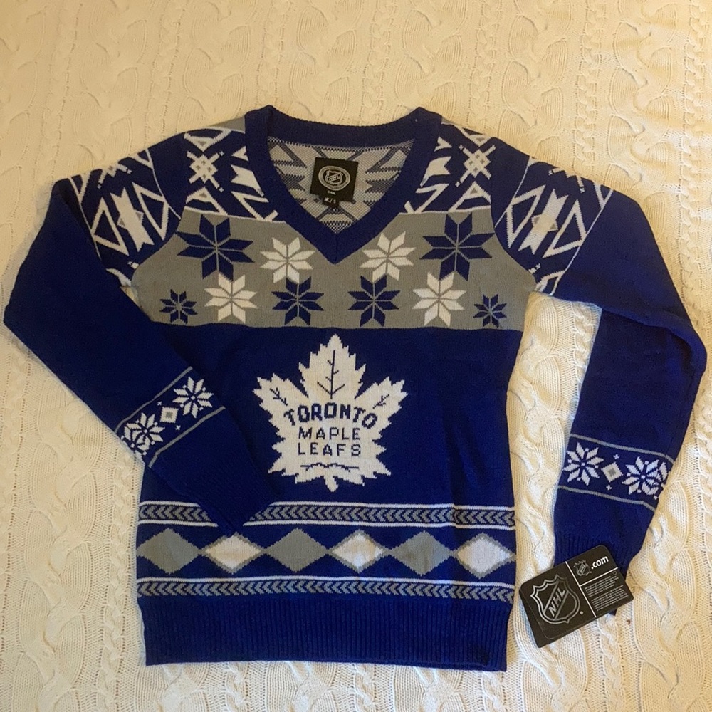 Toronto Maple Leafs V-Neck Sweater (S)